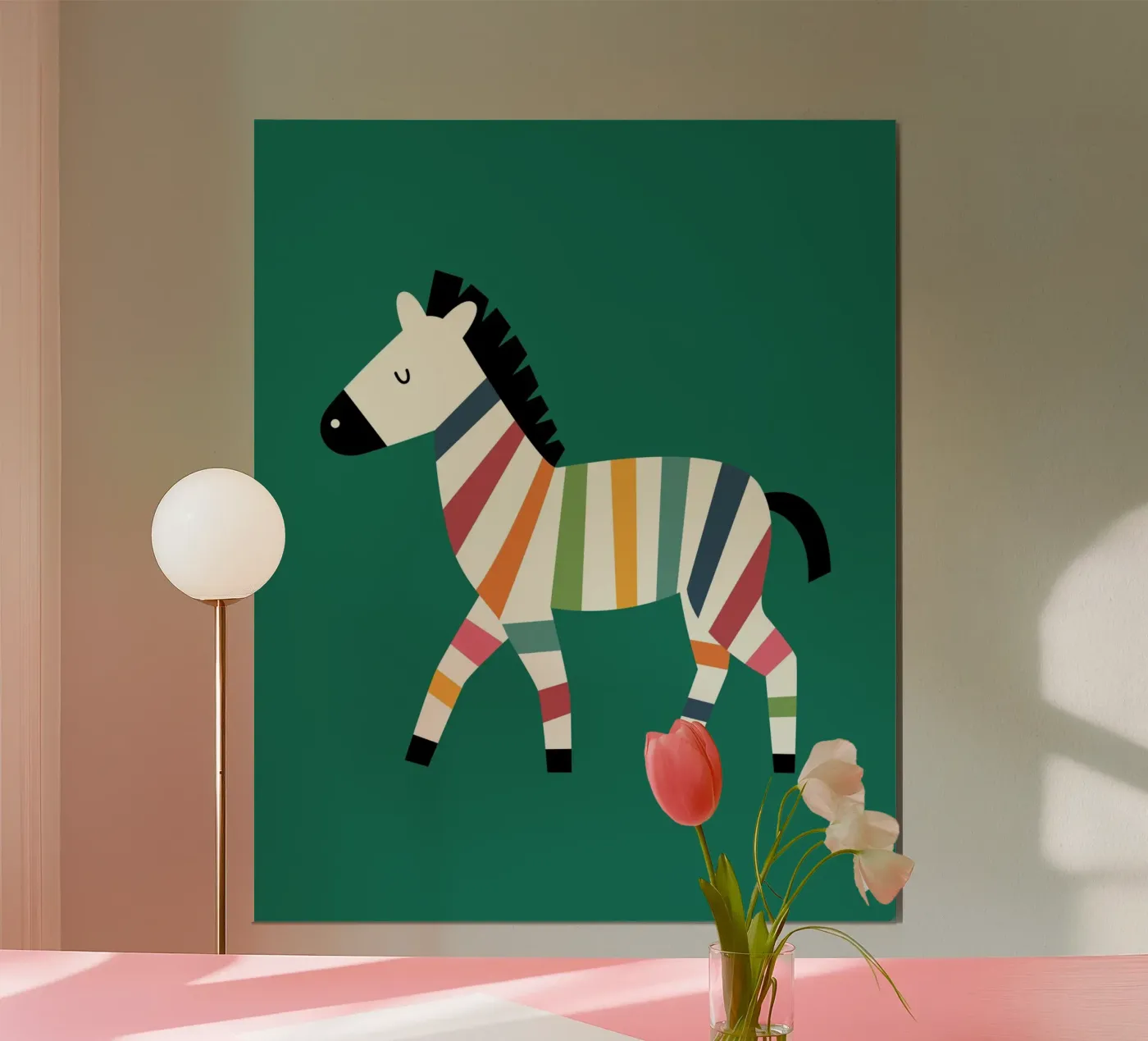 Zebra arcobaleno poster da Andy Westface