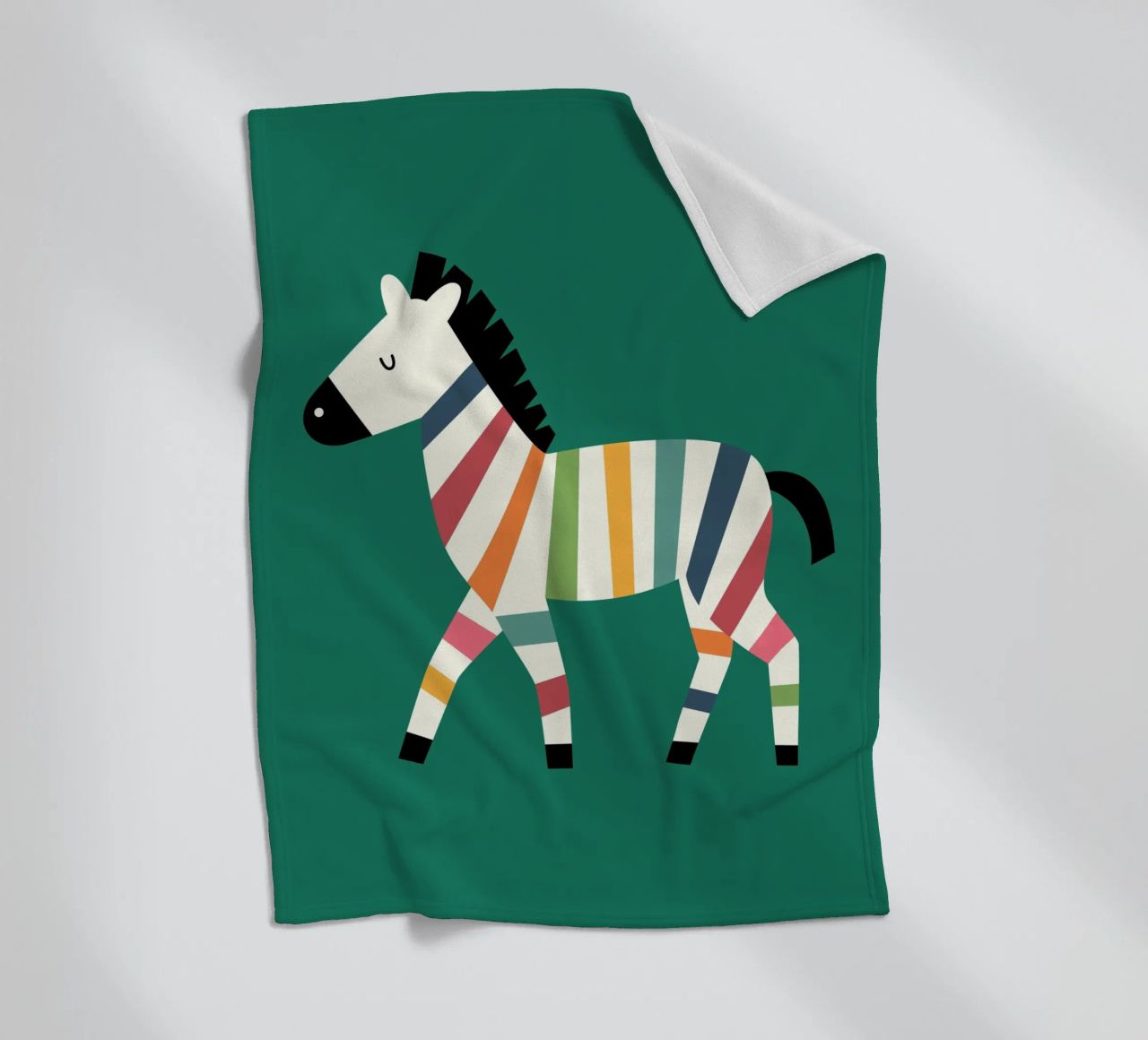 Zebra arcobaleno coperta in pile da Andy Westface