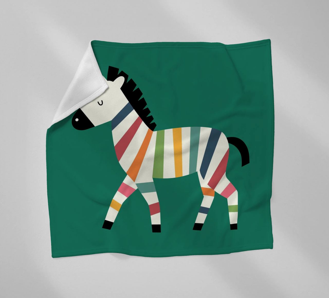 Zebra arcobaleno coperta in pile da Andy Westface