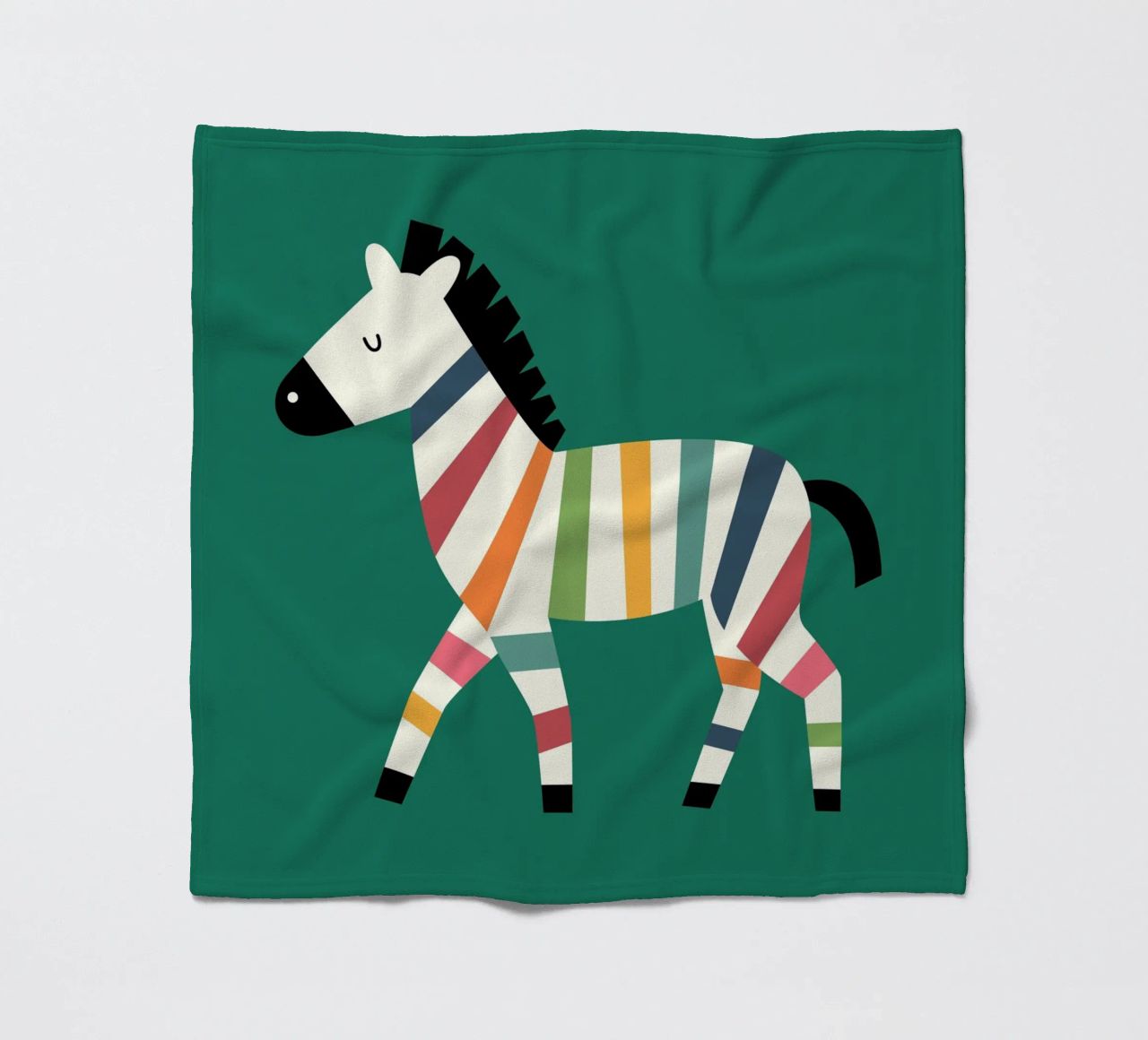 Zebra arcobaleno coperta in pile da Andy Westface