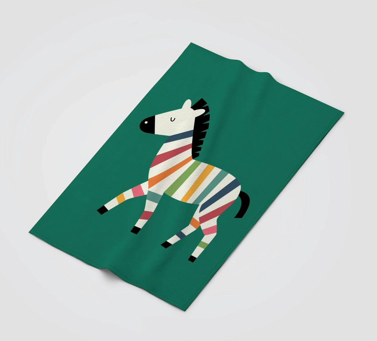 Zebra arcobaleno coperta in pile da Andy Westface