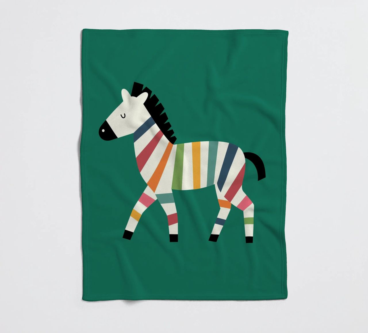Zebra arcobaleno coperta in pile da Andy Westface