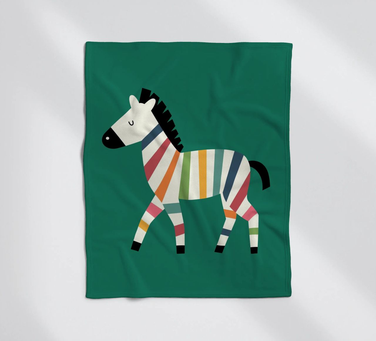 Zebra arcobaleno coperta in pile da Andy Westface