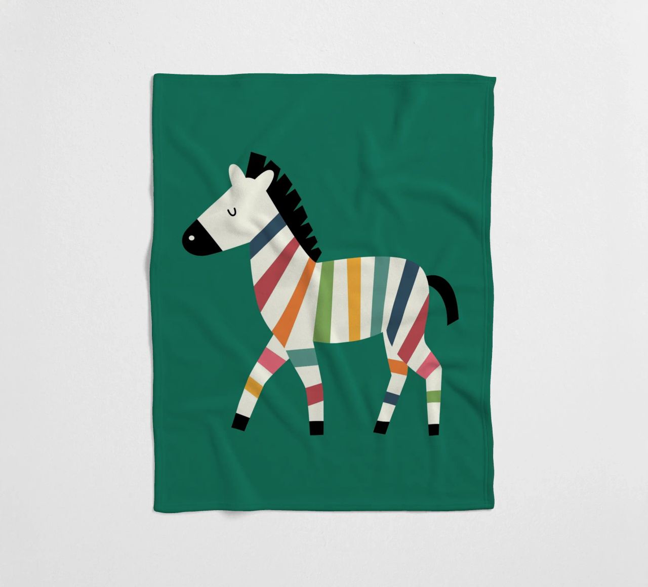 Zebra arcobaleno coperta in pile da Andy Westface