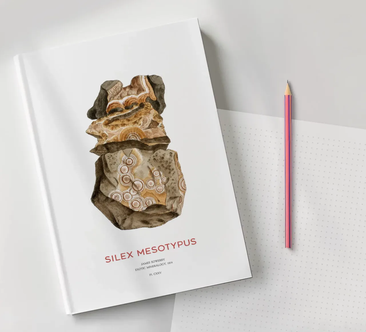 Natrolite or Silex Mesotypus notebook by Vintagrafica