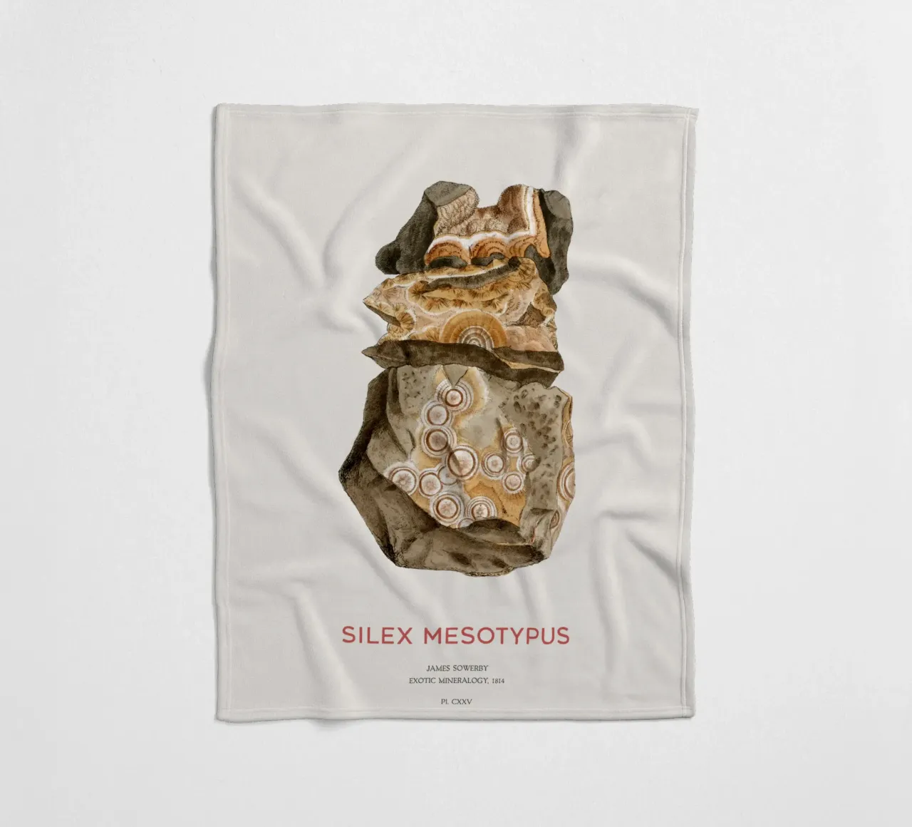 Natrolith oder Silex Mesotypus Fleecedecke von Vintagrafica