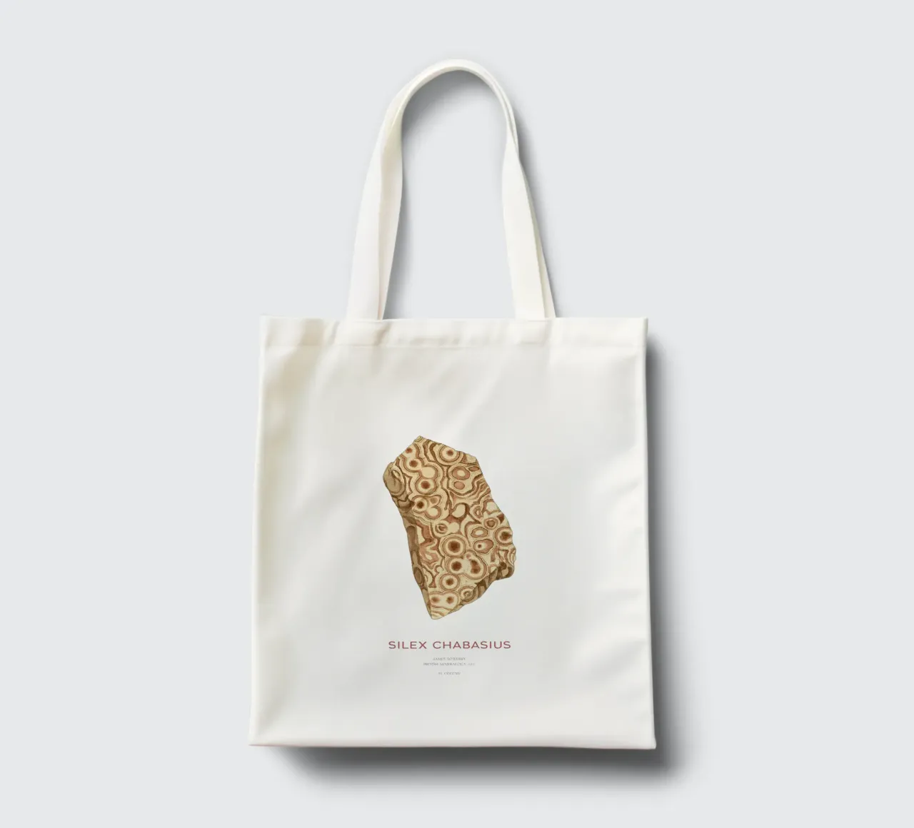 Chabazite o Silex Chabasius borsa in juta da Vintagrafica