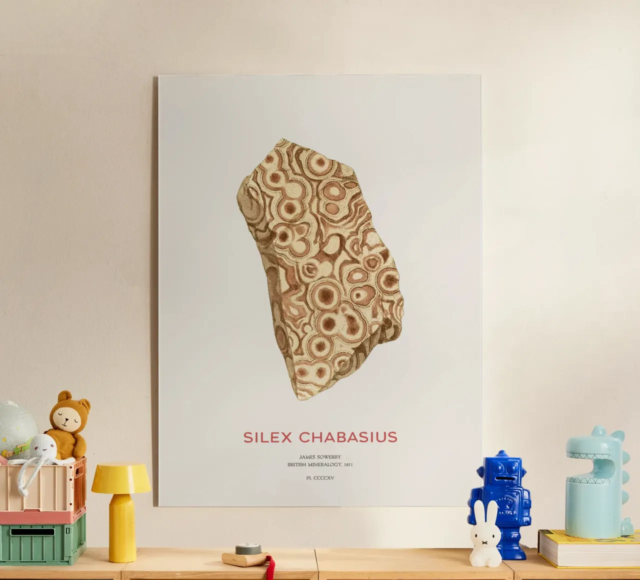 Chabasit oder Silex Chabasius Acryl-Glas von Vintagrafica