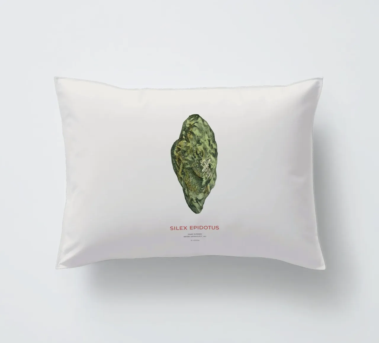 Epidote or Silex Epidotus decorative cushion by Vintagrafica