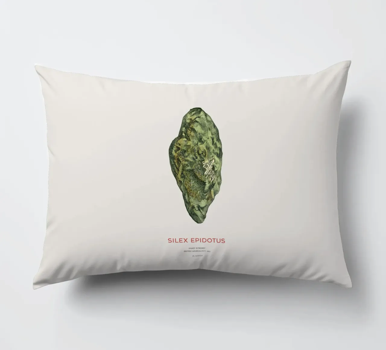 Epidote or Silex Epidotus decorative cushion by Vintagrafica