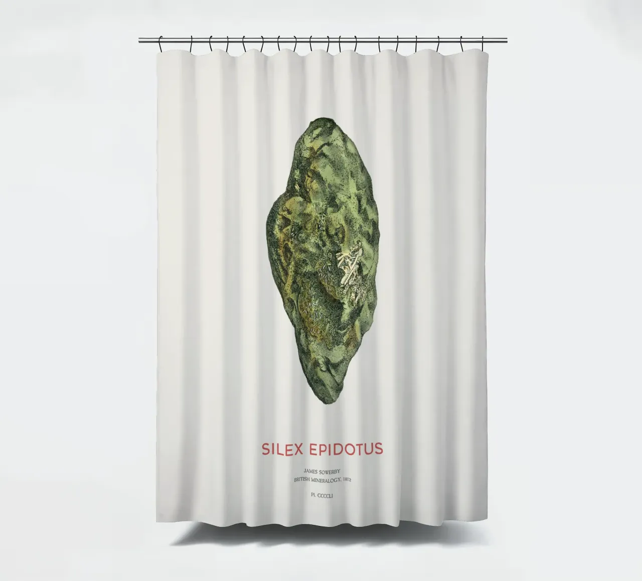 Epidot oder Silex Epidotus Duschvorhang von Vintagrafica