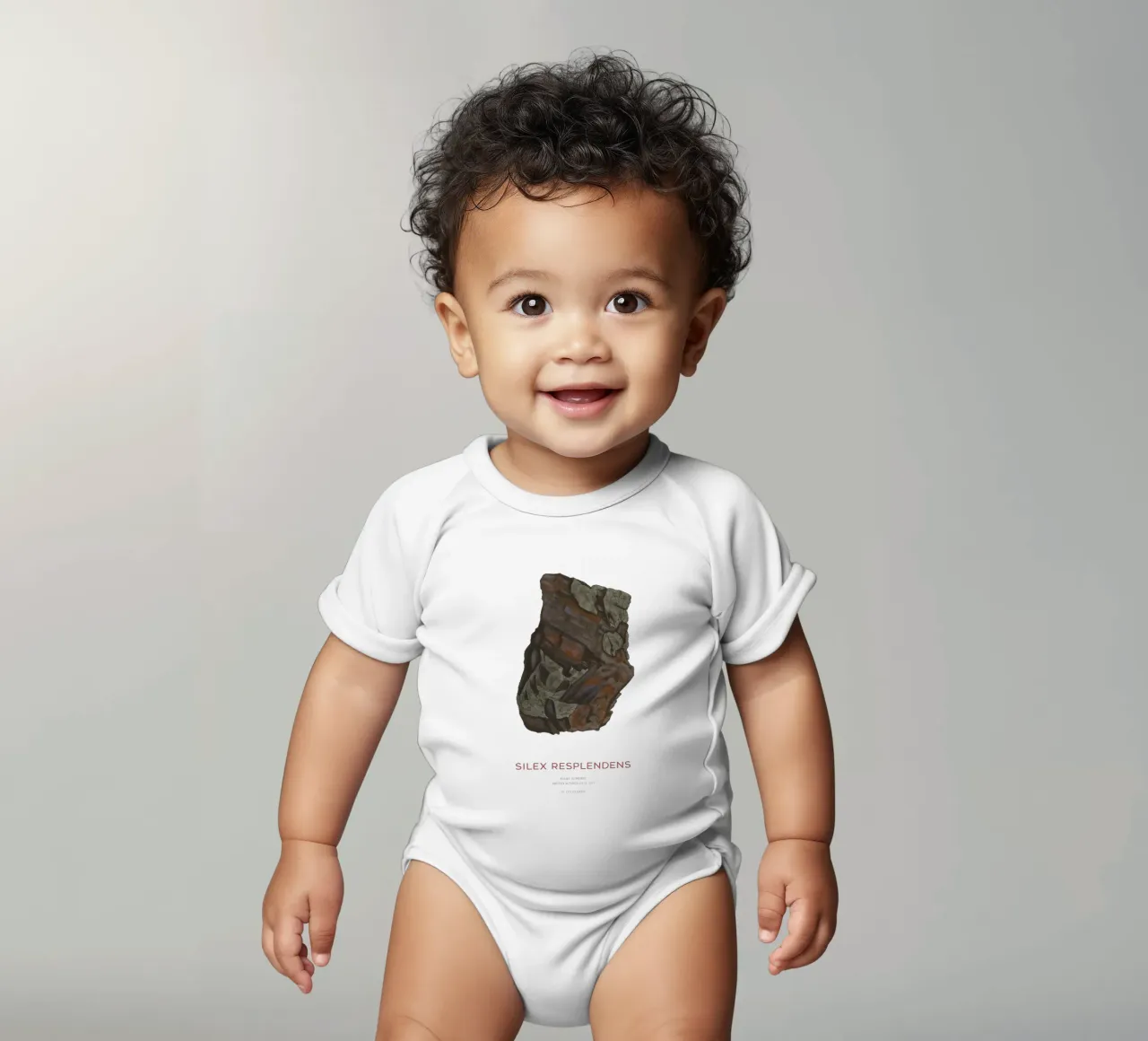 Hypersthene oder Silex Resplendens Kurzarm Babybody von Vintagrafica