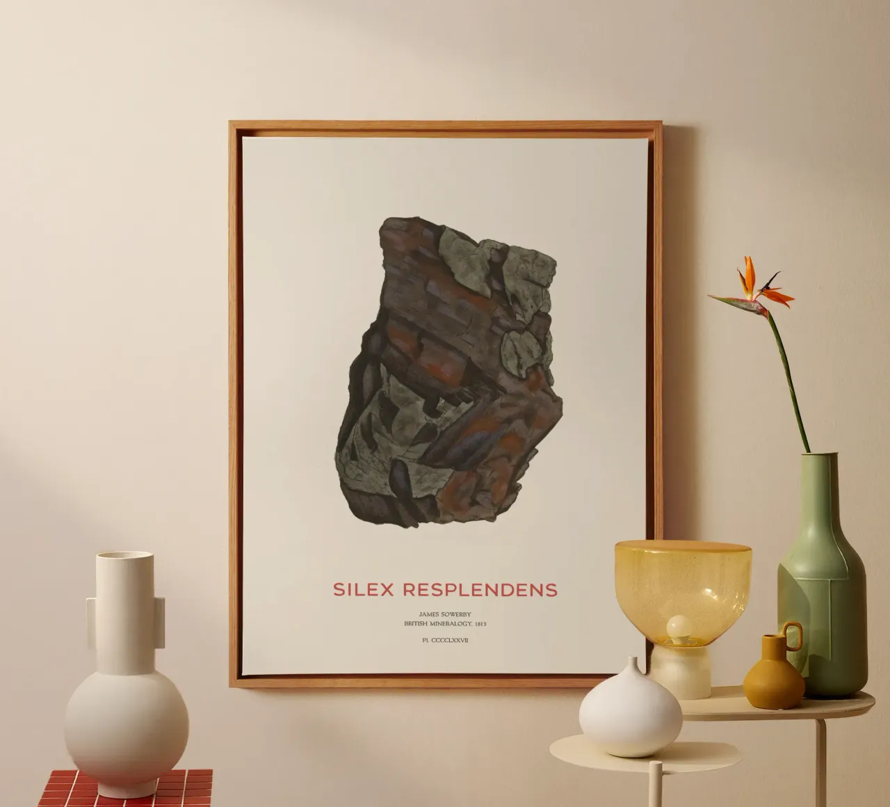 Hypersthene oder Silex Resplendens Leinwand von Vintagrafica