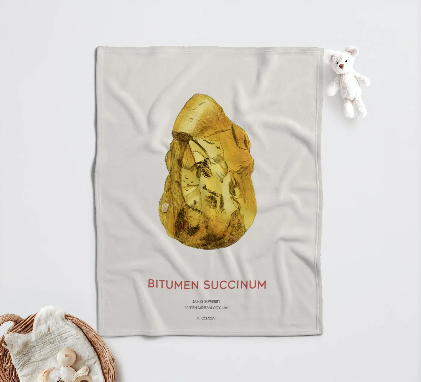 Bernstein oder Bitumen Succinum Fleecedecke von Vintagrafica