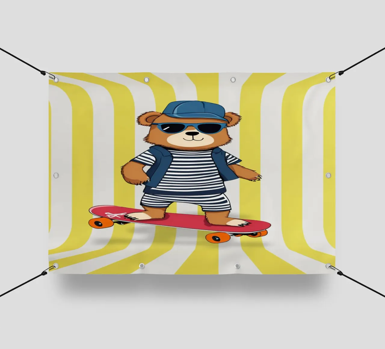 Cool Bear Rollin telo in pvc da Doodle Dreams Art
