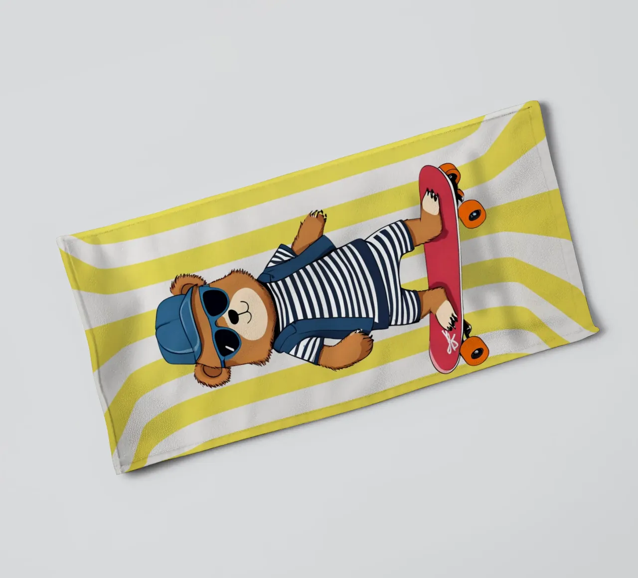 Cool Bear Rollin asciugamano da bagno da Doodle Dreams Art