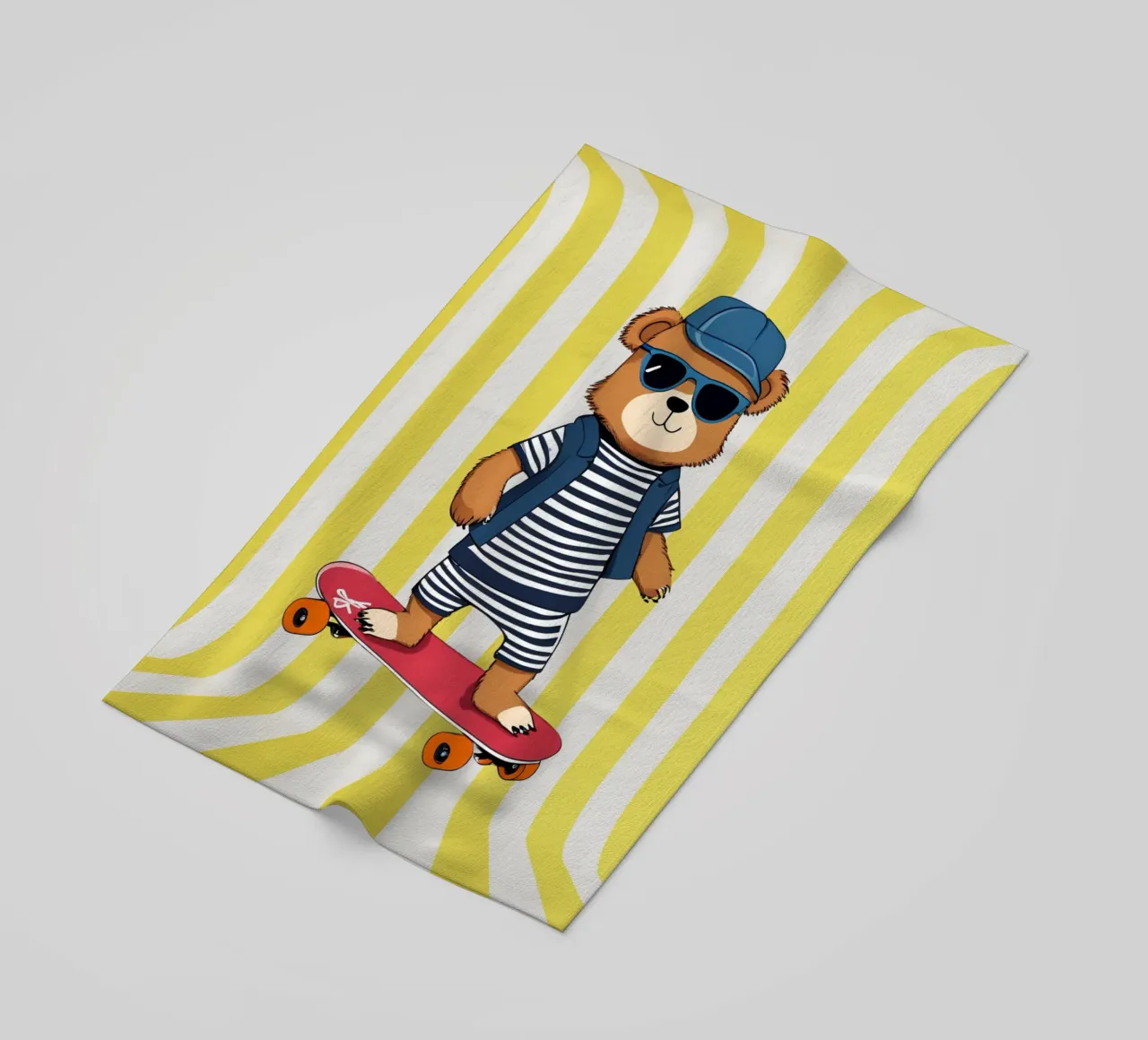 Cool Bear Rollin telo mare da Doodle Dreams Art