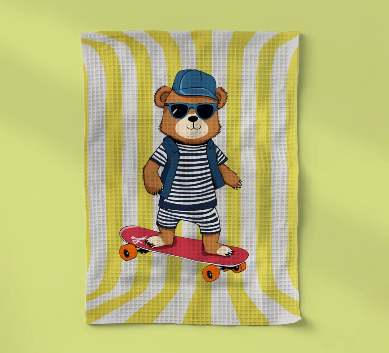 Cool Bear Rollin canovaccio da cucina da Doodle Dreams Art