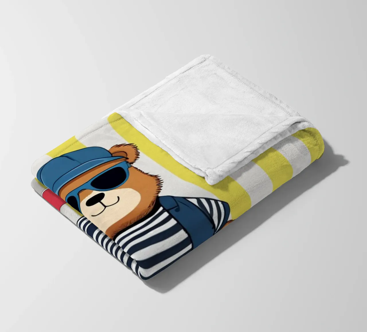 Cool Bear Rollin coperta in pile da Doodle Dreams Art