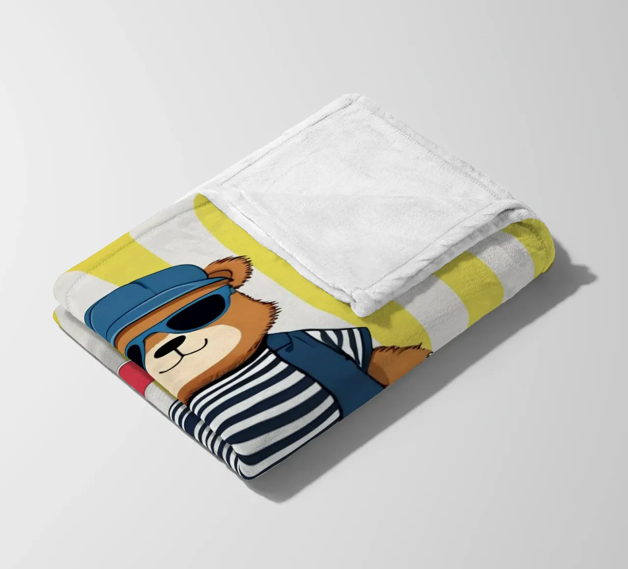 Cool Bear Rollin coperta in pile da Doodle Dreams Art