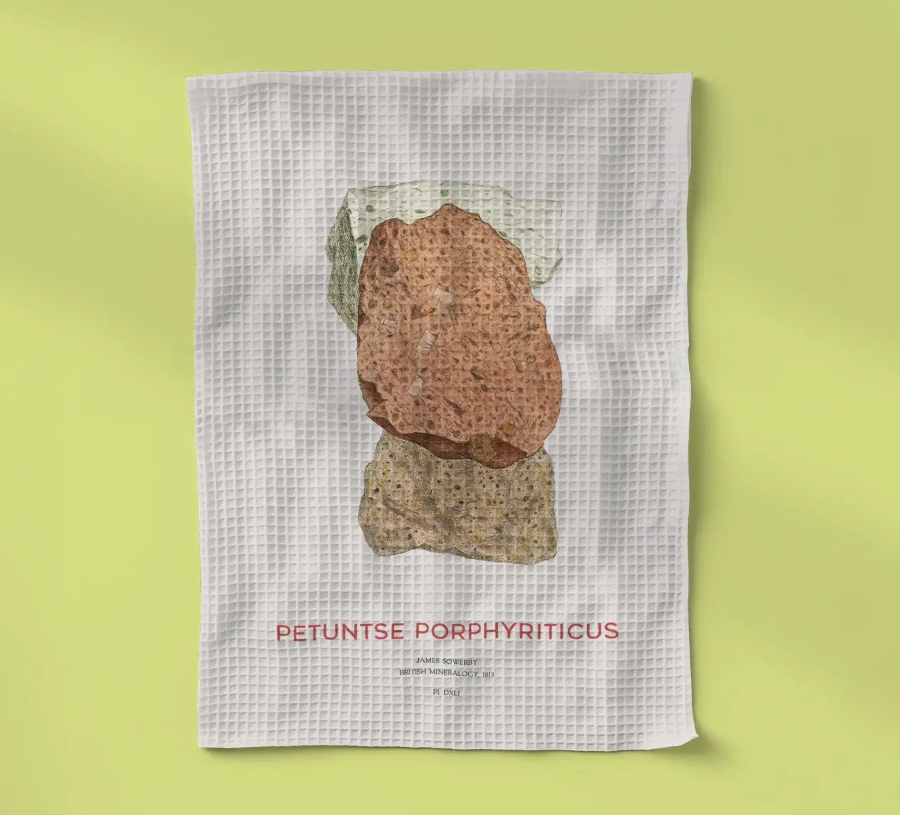 Porphyry or Petuntse Porphyriticus tea towel by Vintagrafica
