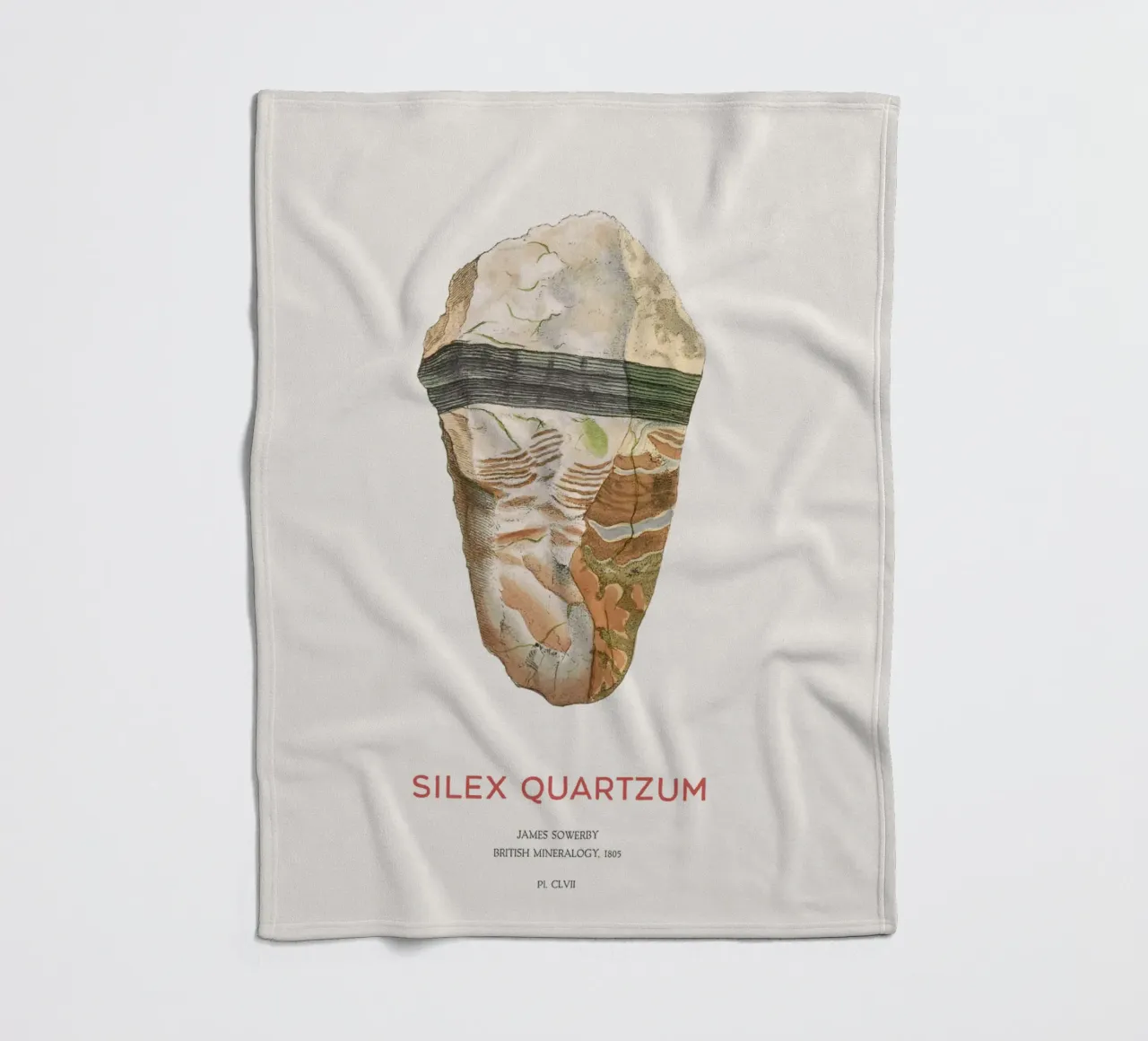 Jaspis oder Silex-Quarz Fleecedecke von Vintagrafica
