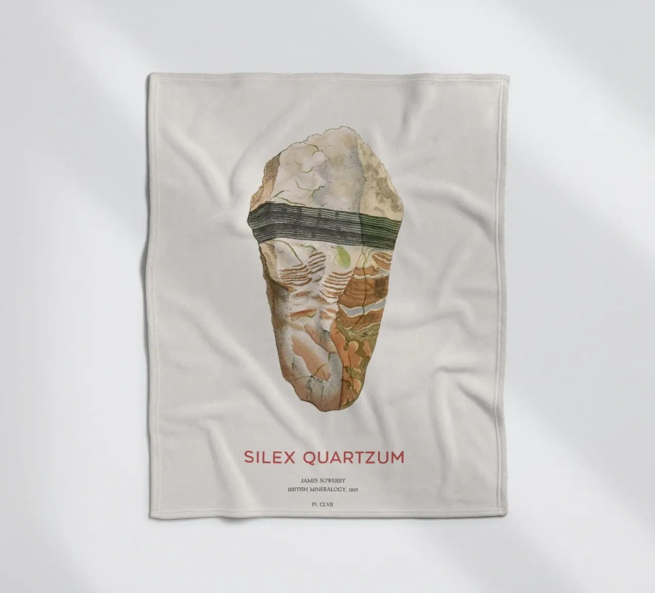 Jaspis oder Silex-Quarz Fleecedecke von Vintagrafica