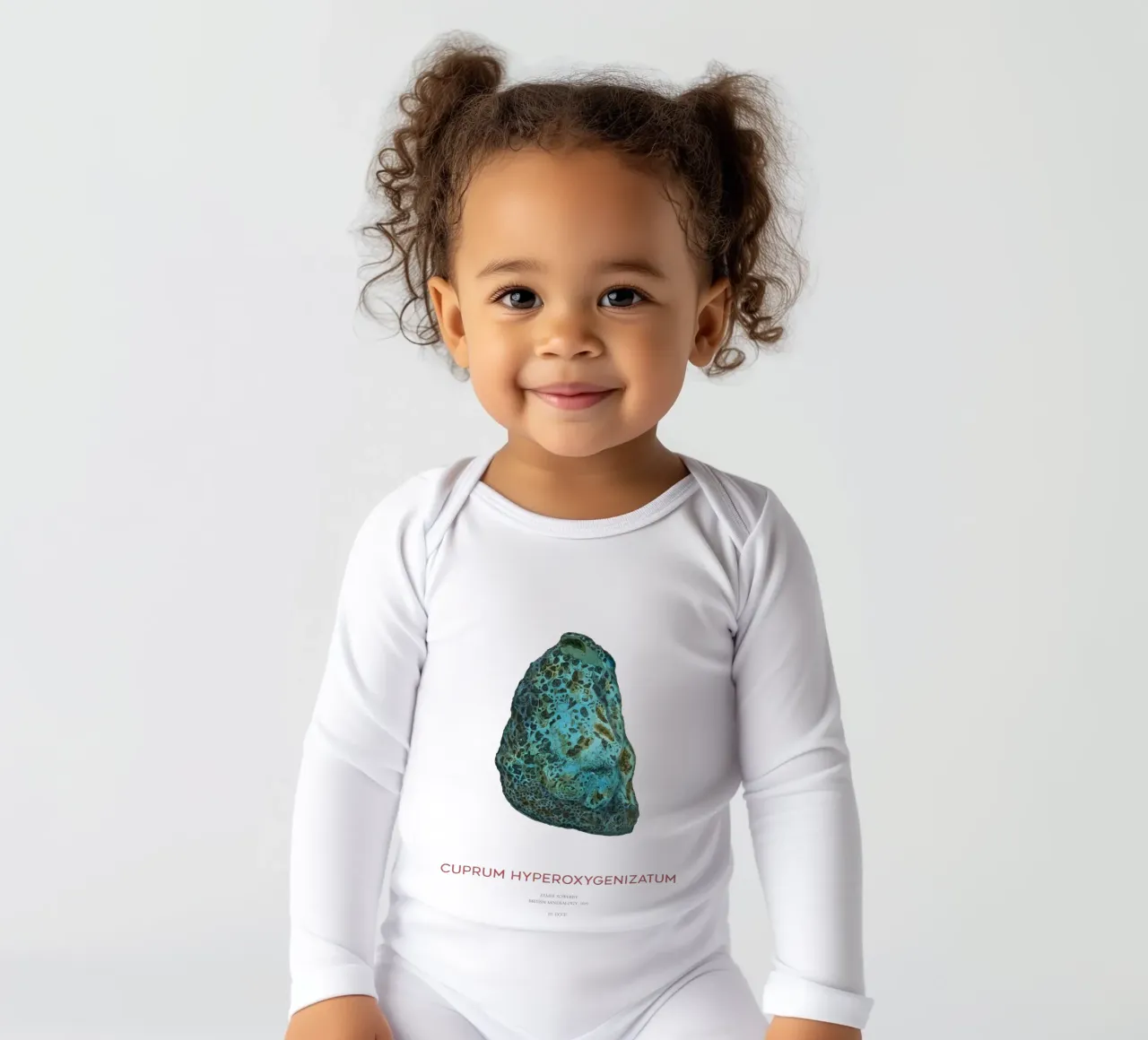 Kupfererz oder Cuprum Hyperoxygenizatum Langarm Babybody von Vintagrafica