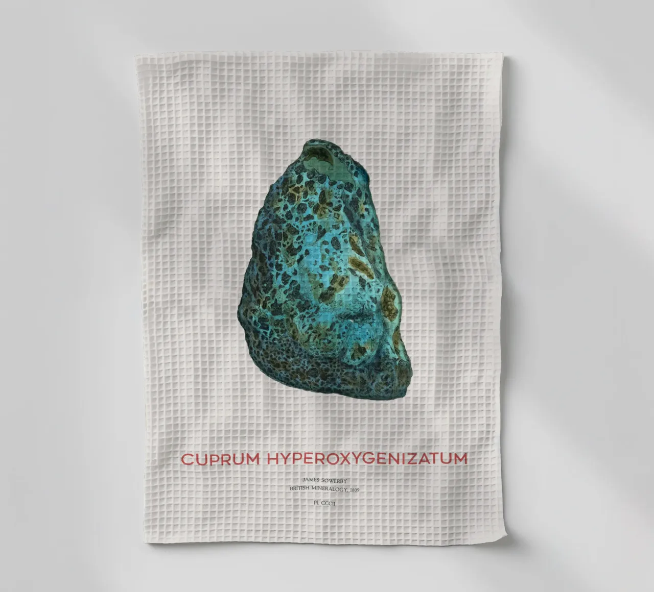 Kupfererz oder Cuprum Hyperoxygenizatum Geschirrtuch von Vintagrafica