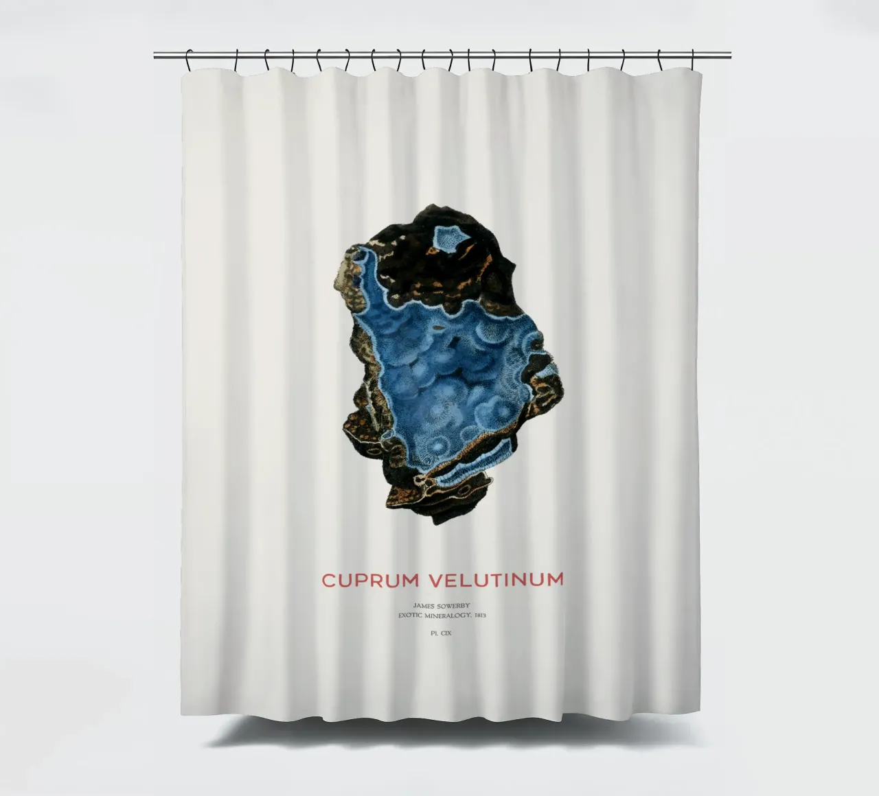 Cyanotrichit oder Cuprum Velutinum Duschvorhang von Vintagrafica