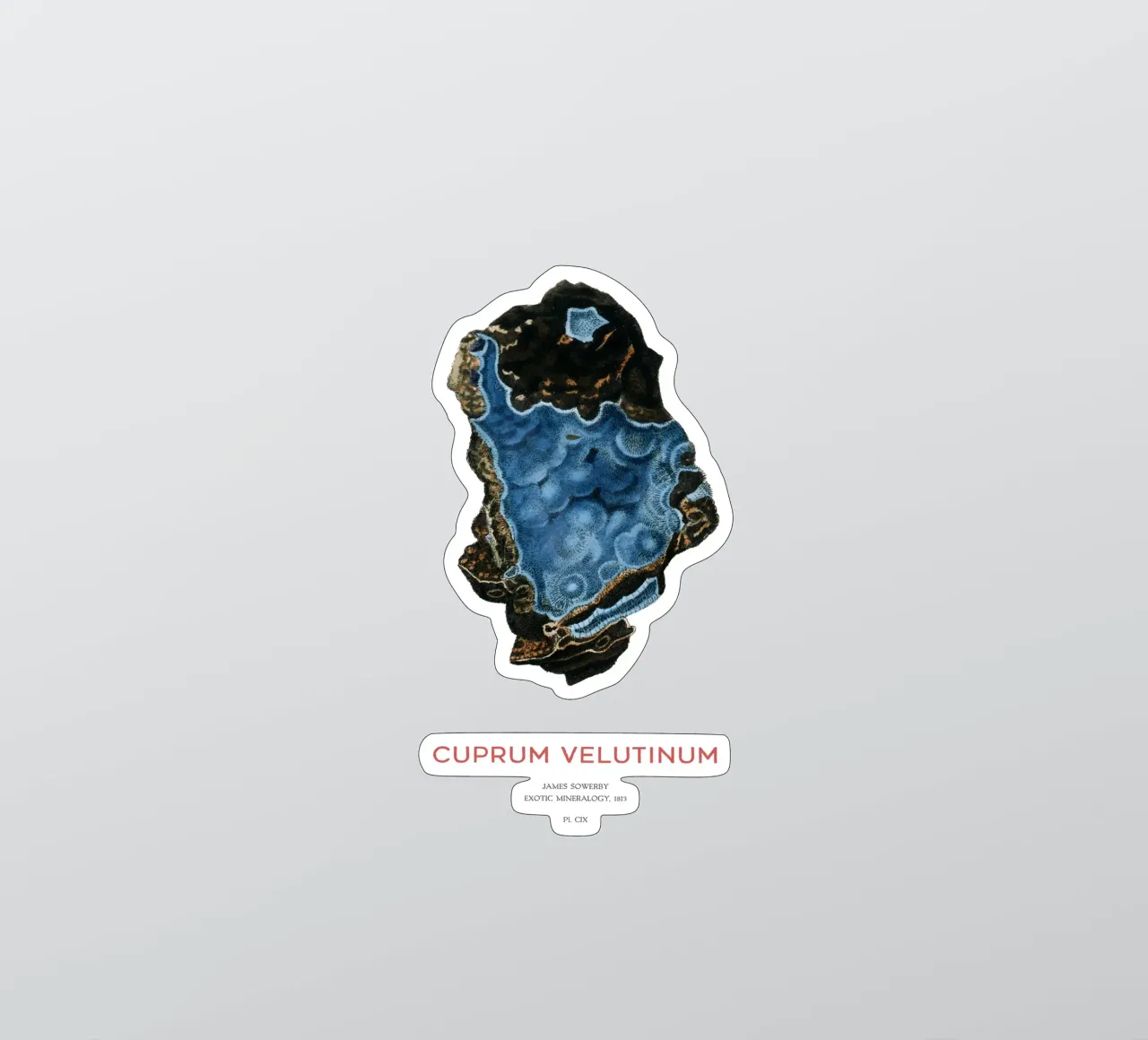 Cyanotrichit oder Cuprum Velutinum Sticker von Vintagrafica