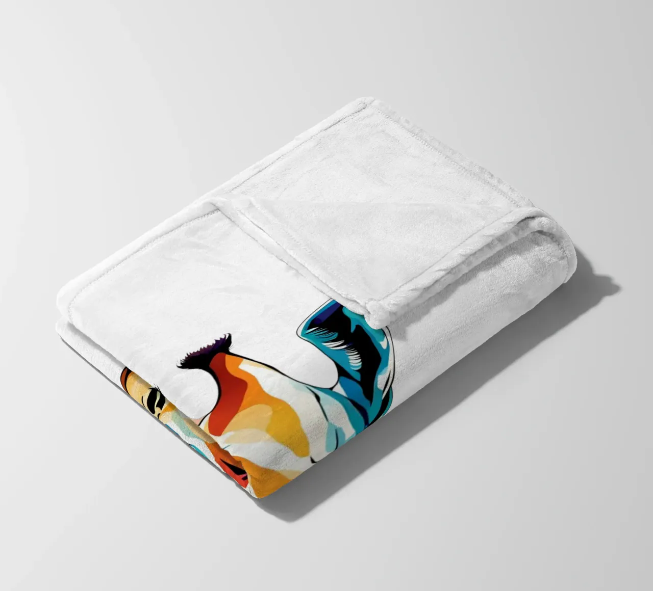 "Giraffa prismatica" coperta in pile da Doodle Dreams Art