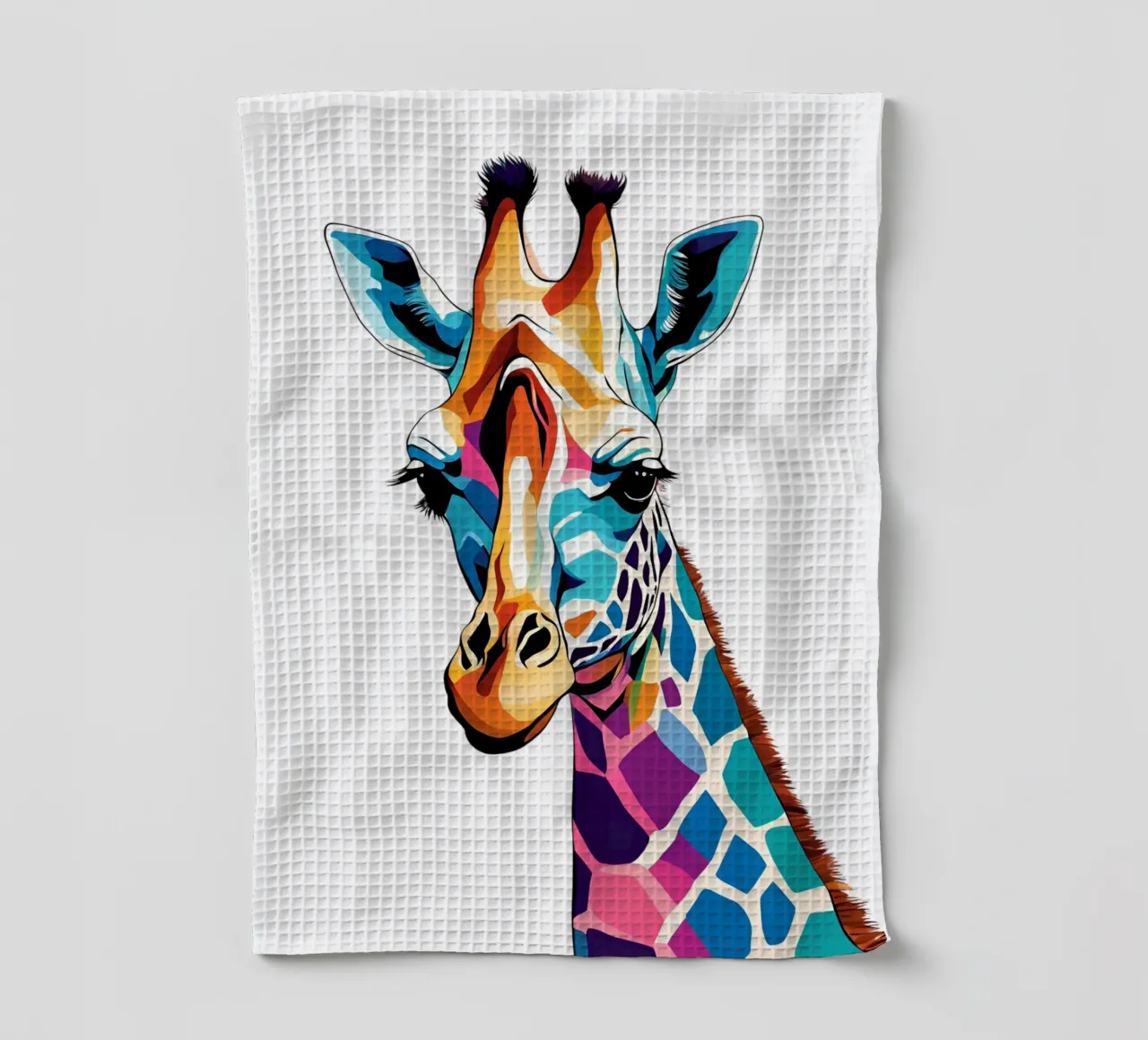 "Giraffa prismatica" canovaccio da cucina da Doodle Dreams Art