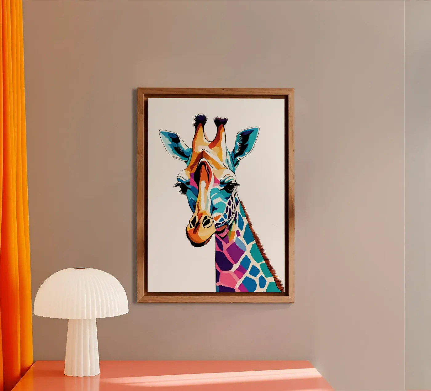 "Giraffa prismatica" alluminio dibond da Doodle Dreams Art