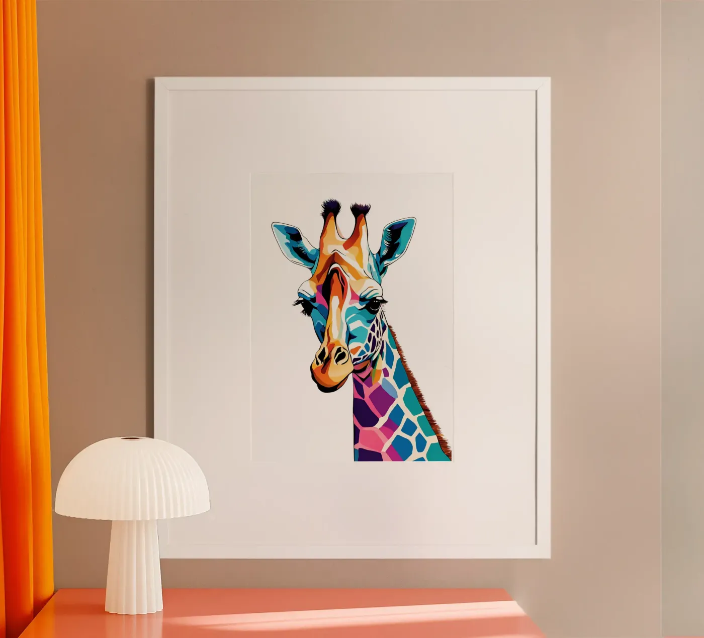 "Giraffa prismatica" poster da Doodle Dreams Art