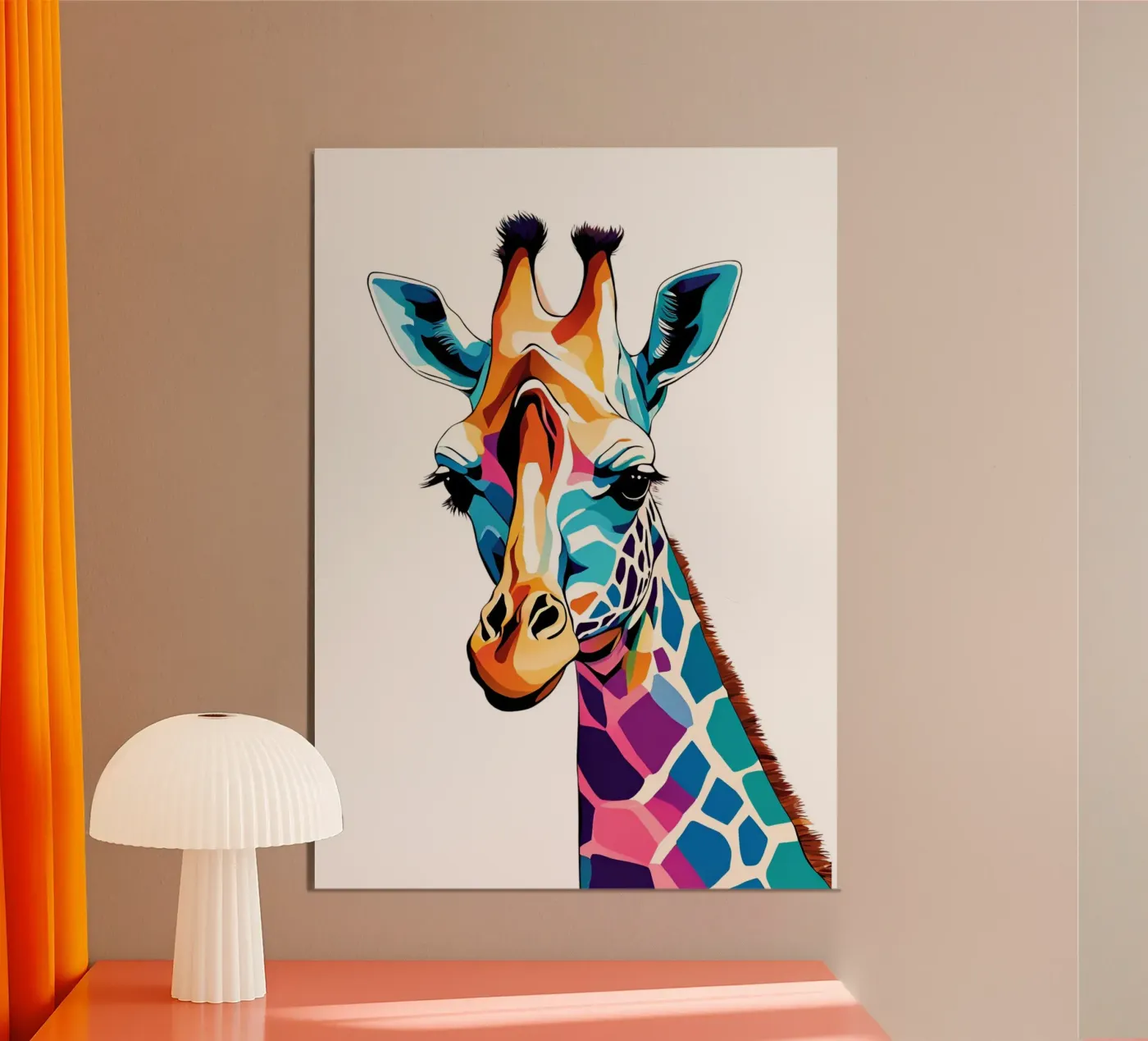 "Giraffa prismatica" poster da Doodle Dreams Art