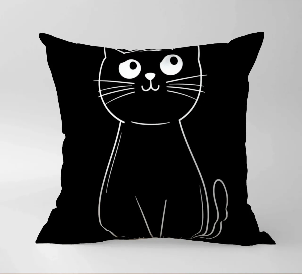 Gatto nero nella notte cuscino da Autofocus