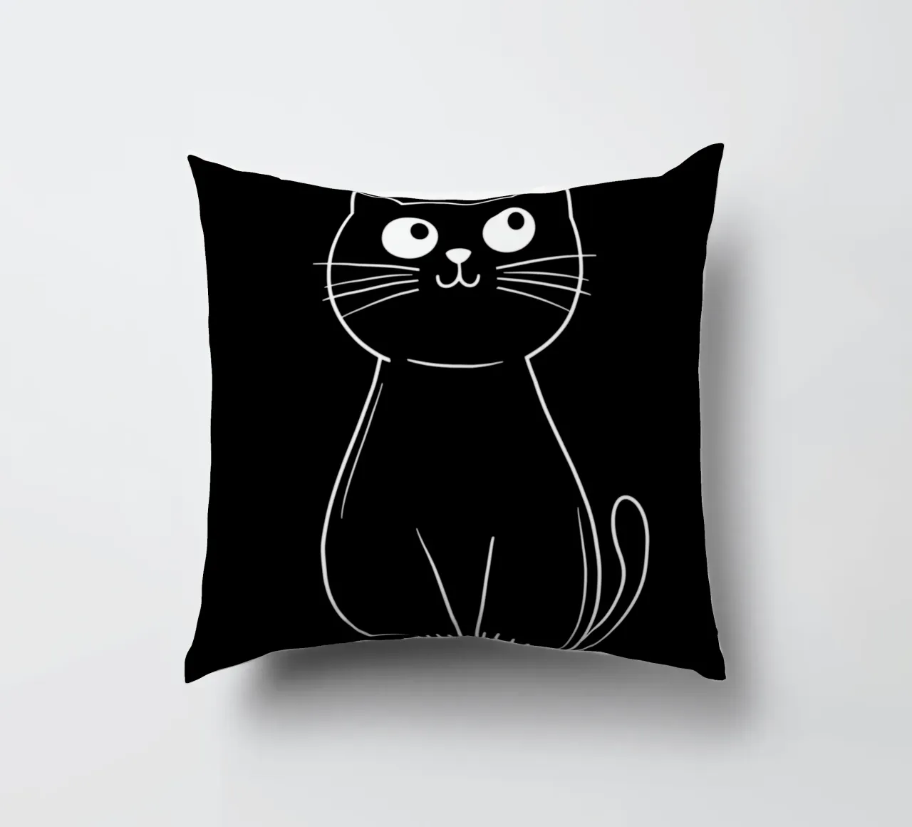 Gatto nero nella notte cuscino da Autofocus