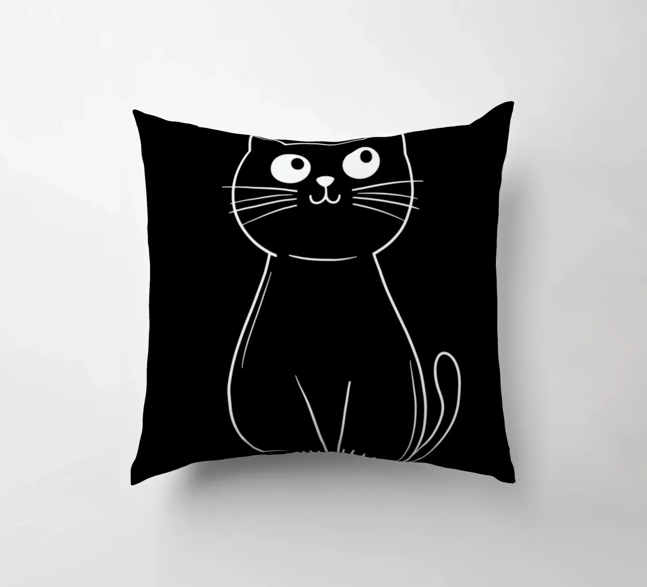 Gatto nero nella notte cuscino da Autofocus