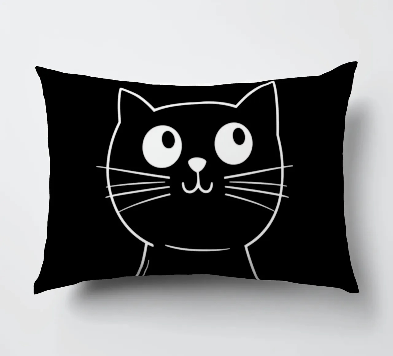 Gatto nero nella notte cuscino da Autofocus
