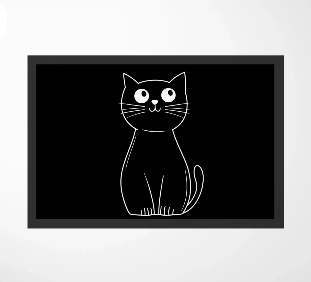 Gatto nero nella notte zerbino da Autofocus