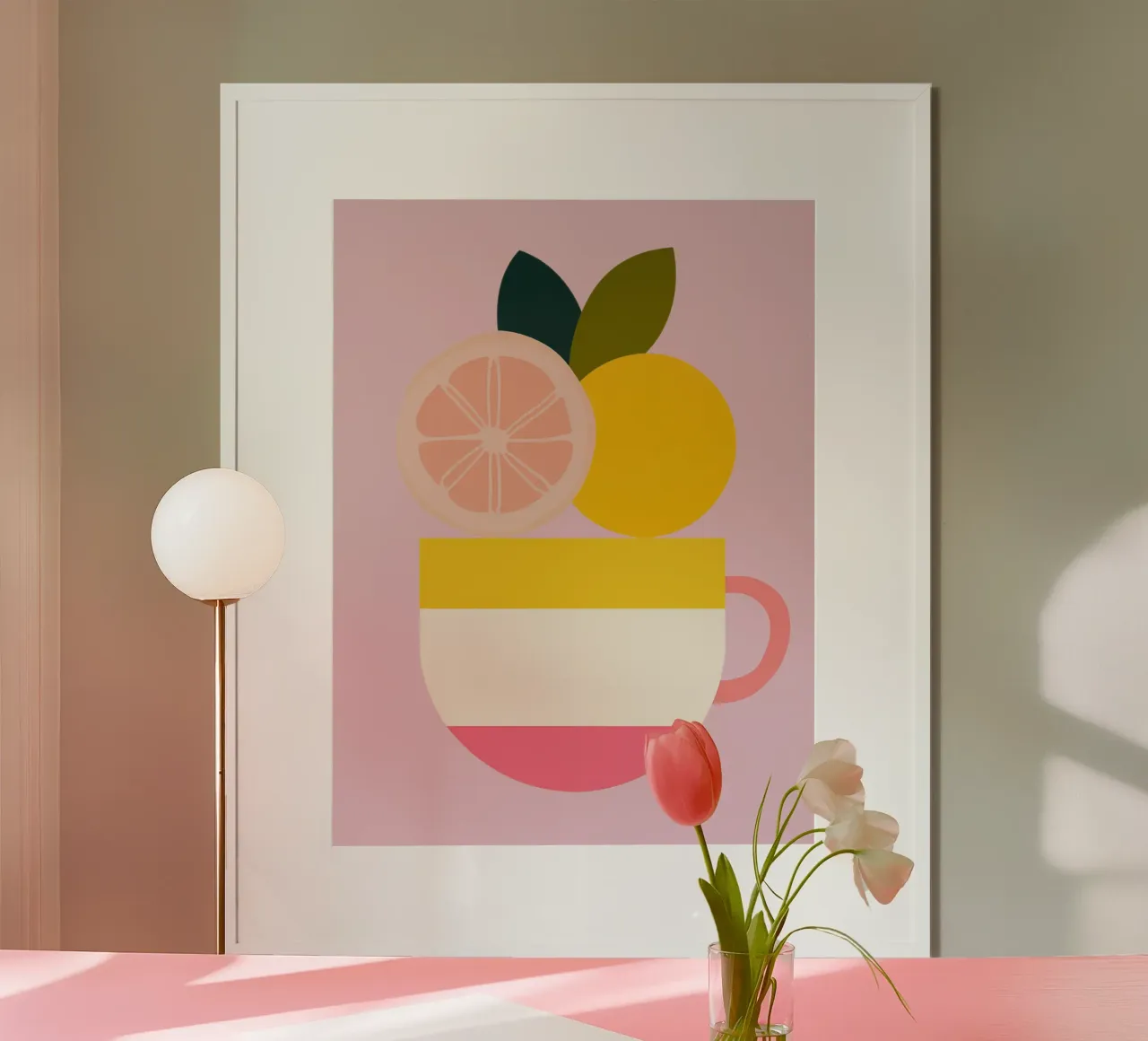 Eine Tasse Pastell-Zitronentee Hahnemühle von Autofocus