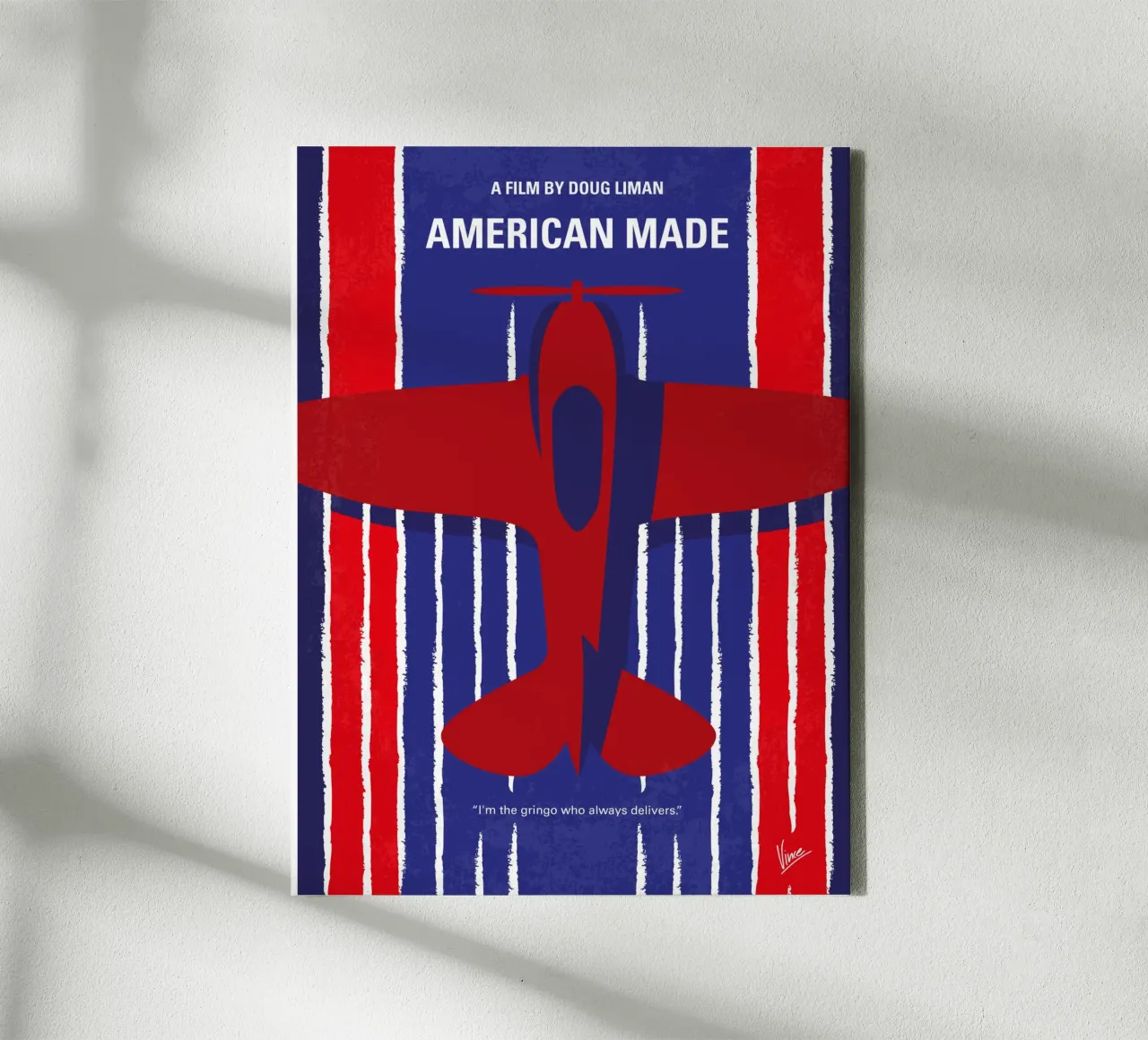 No869 My American Made minimal movie poster tela con Cornice a cassetta da Chungkong