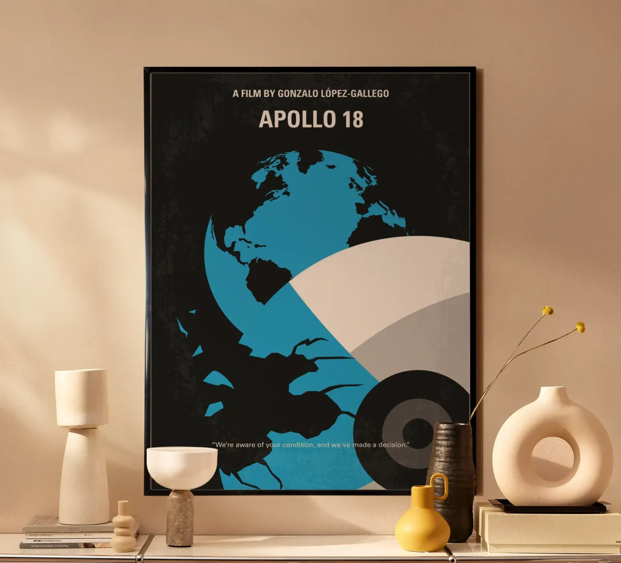 No873 My Apollo 18 minimal movie poster carta hahnemühle da Chungkong