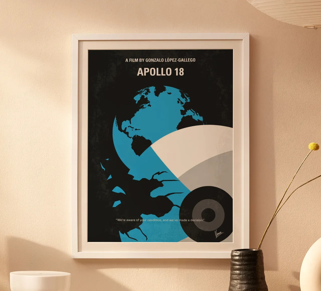 No873 My Apollo 18 minimal movie poster carta hahnemühle da Chungkong