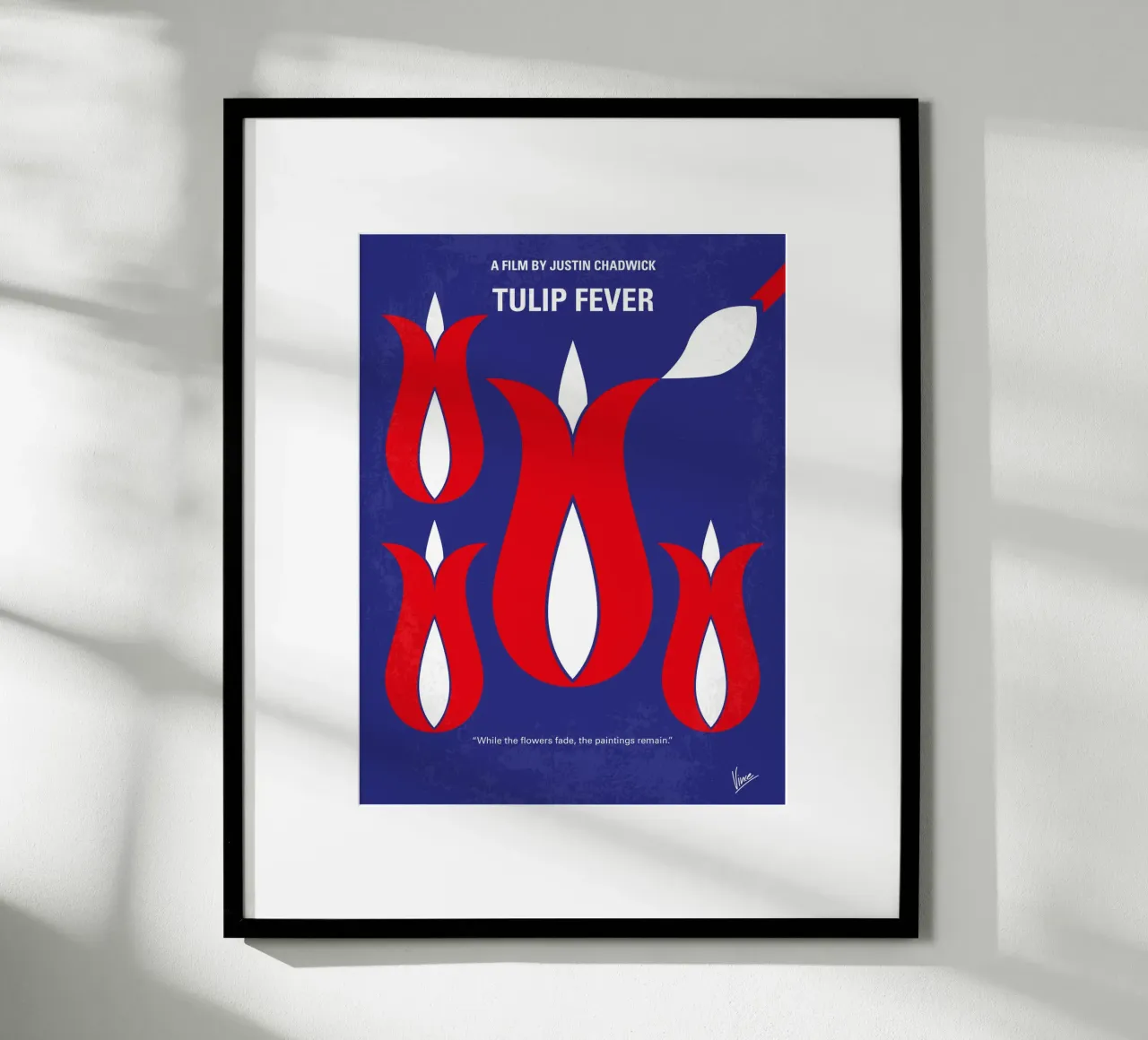 No875 My Tulip Fever minimal movie poster carta hahnemühle da Chungkong