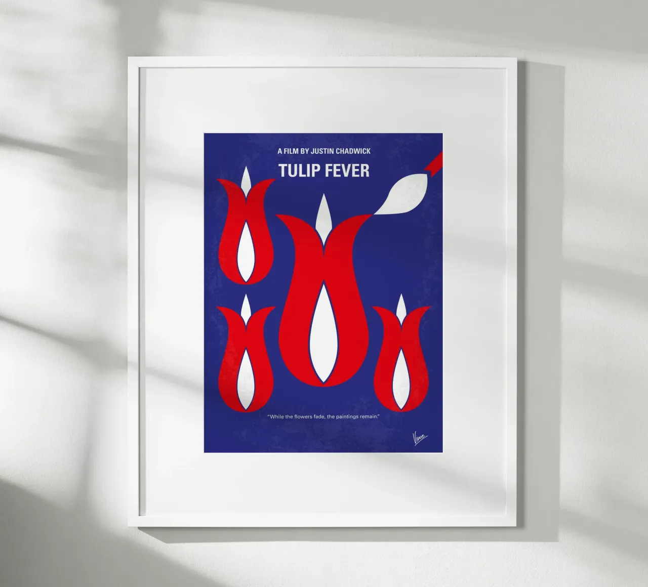 No875 My Tulip Fever minimal movie poster carta hahnemühle da Chungkong