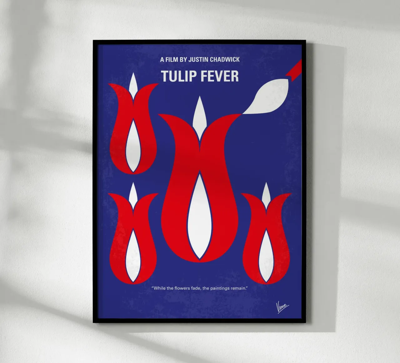 No875 My Tulip Fever minimal movie poster carta hahnemühle da Chungkong