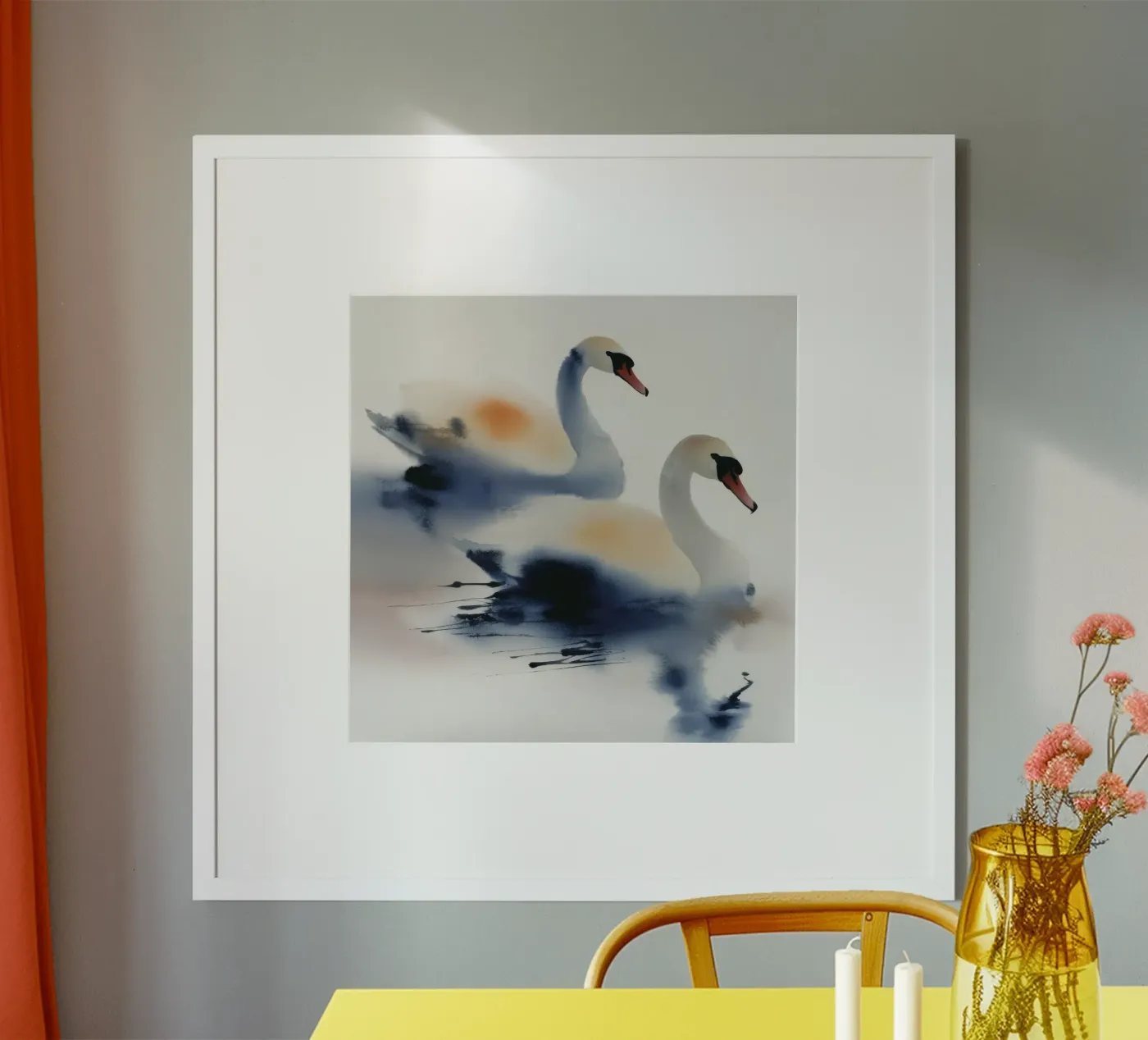 Two Swans poster by D.P.22