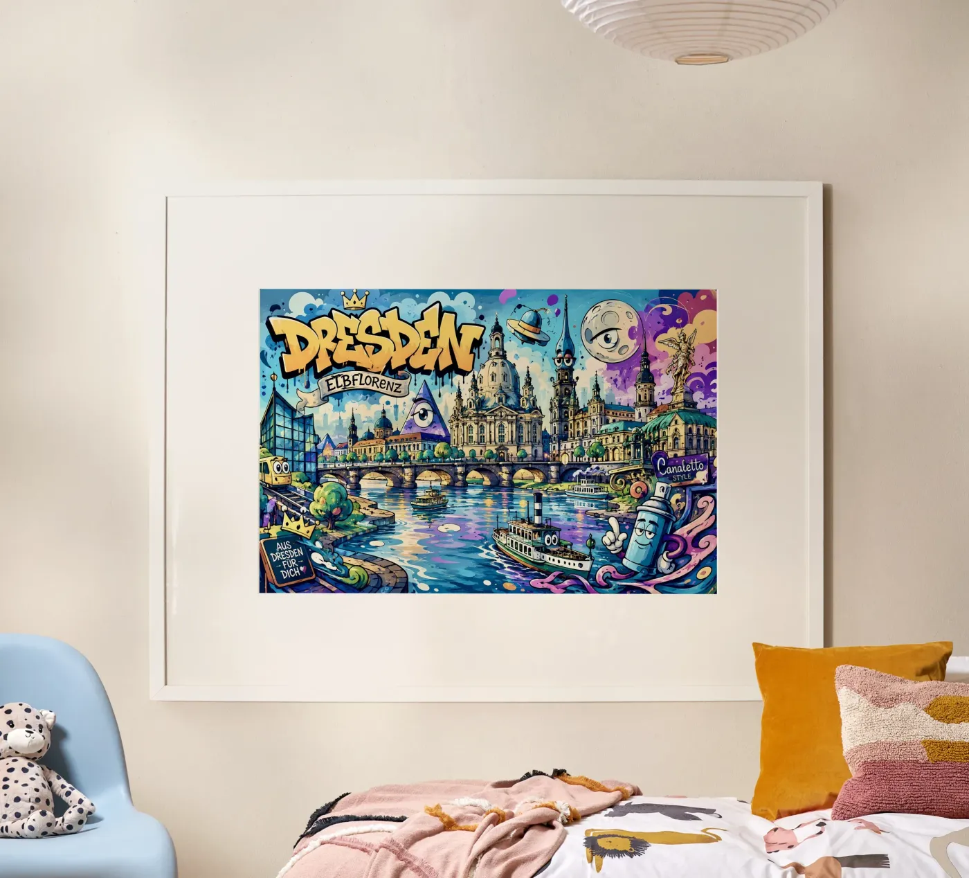 Saluti da Dresda poster da ZAMART - Graffiti, Cartoons, Street Art